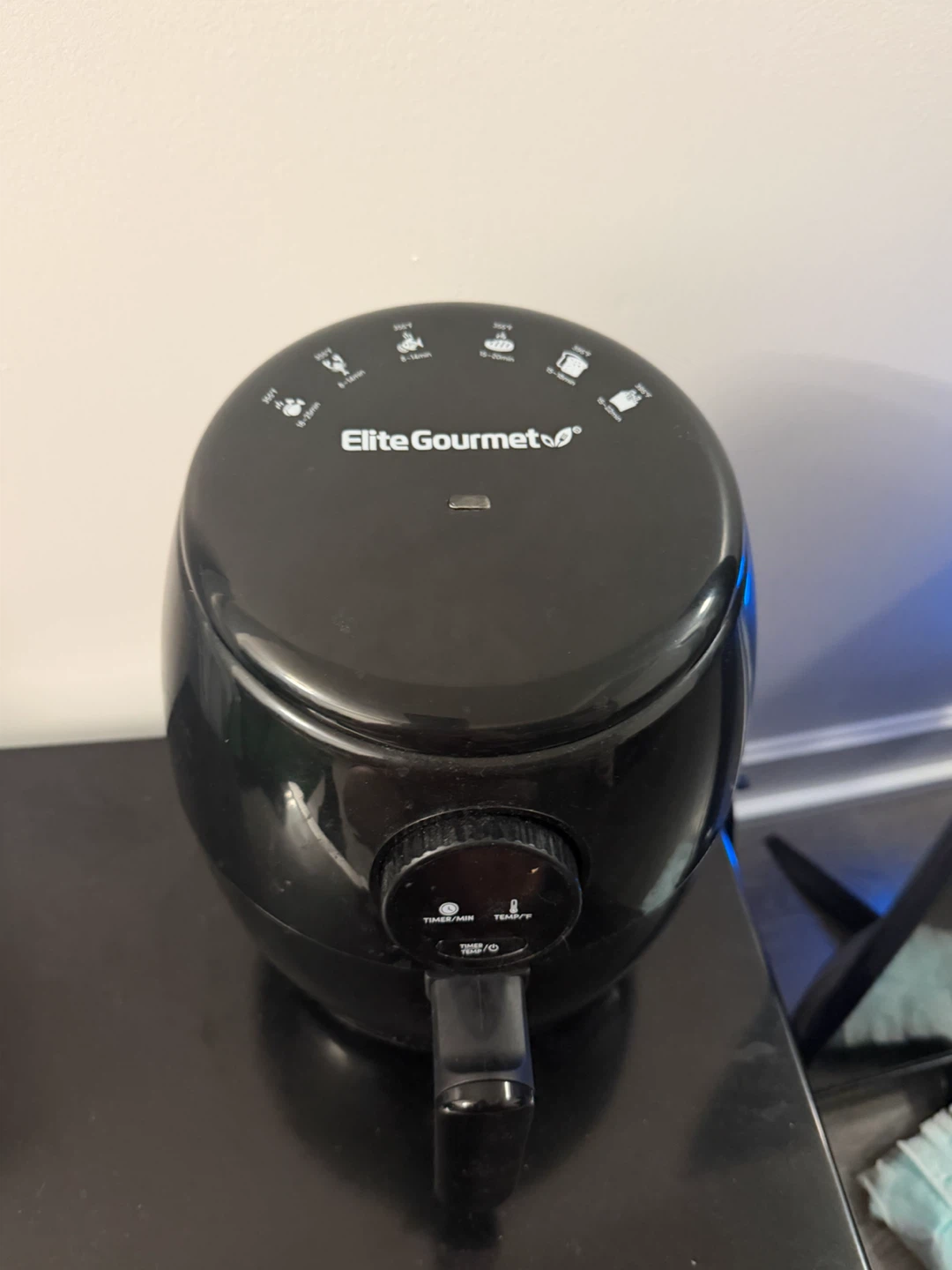 Elite Gourmet Black Air Fryer