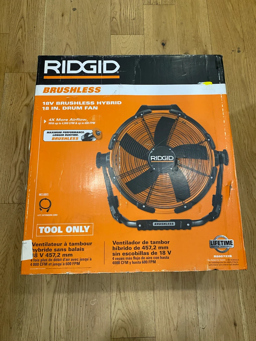 RIDGID 18V Brushless Hybrid 18 in. Drum Fan - photo 2