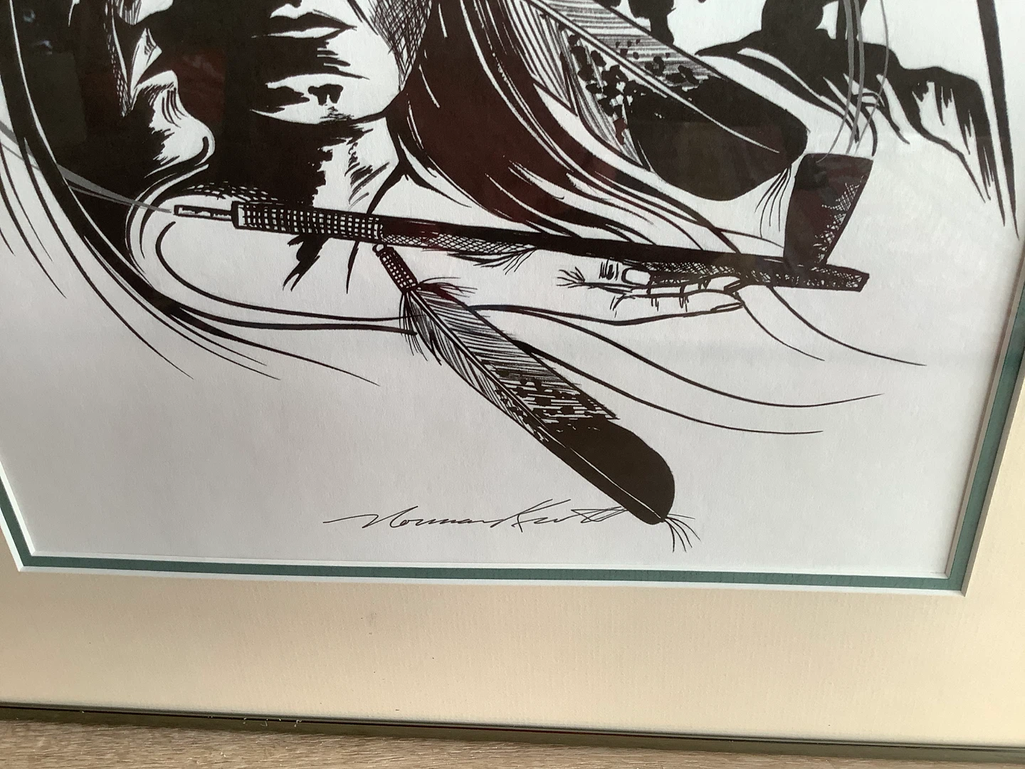 Ojibway Artist Norman Knott’s Lg Black & White Print 🐞 - photo 2