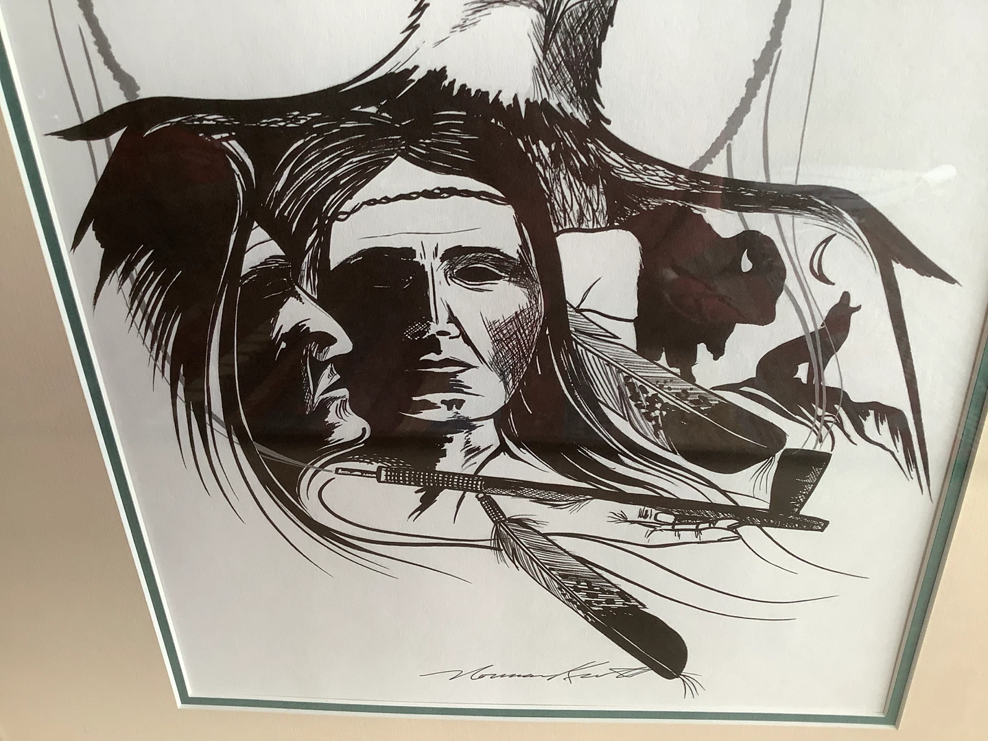 Ojibway Artist Norman Knott’s Lg Black & White Print 🐞 - photo 4