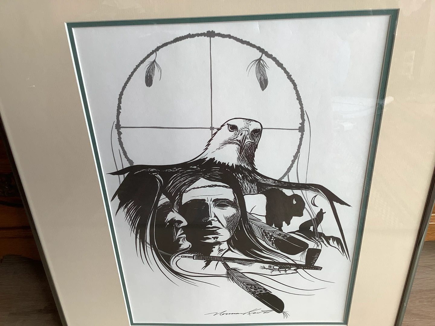 Ojibway Artist Norman Knott’s Lg Black & White Print 🐞 - photo 5