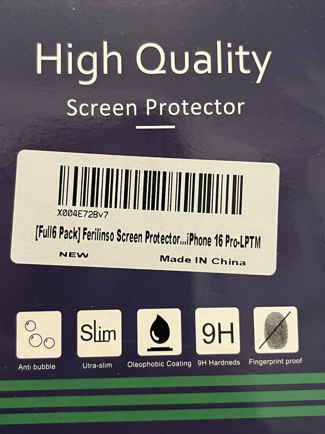 📱 Full 6 Pack Ferilinso Screen Protector Apple iPhone 16 Pro - photo 3