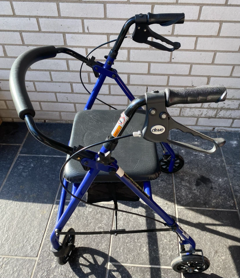 Drive Medical Blue Rollator Walker with Seat