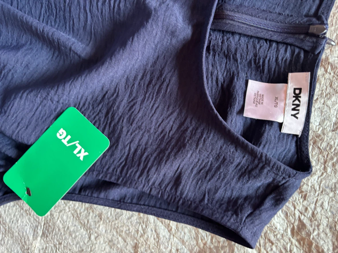 DKNY Navy Textured Jumpsuit XL/TG - photo 2
