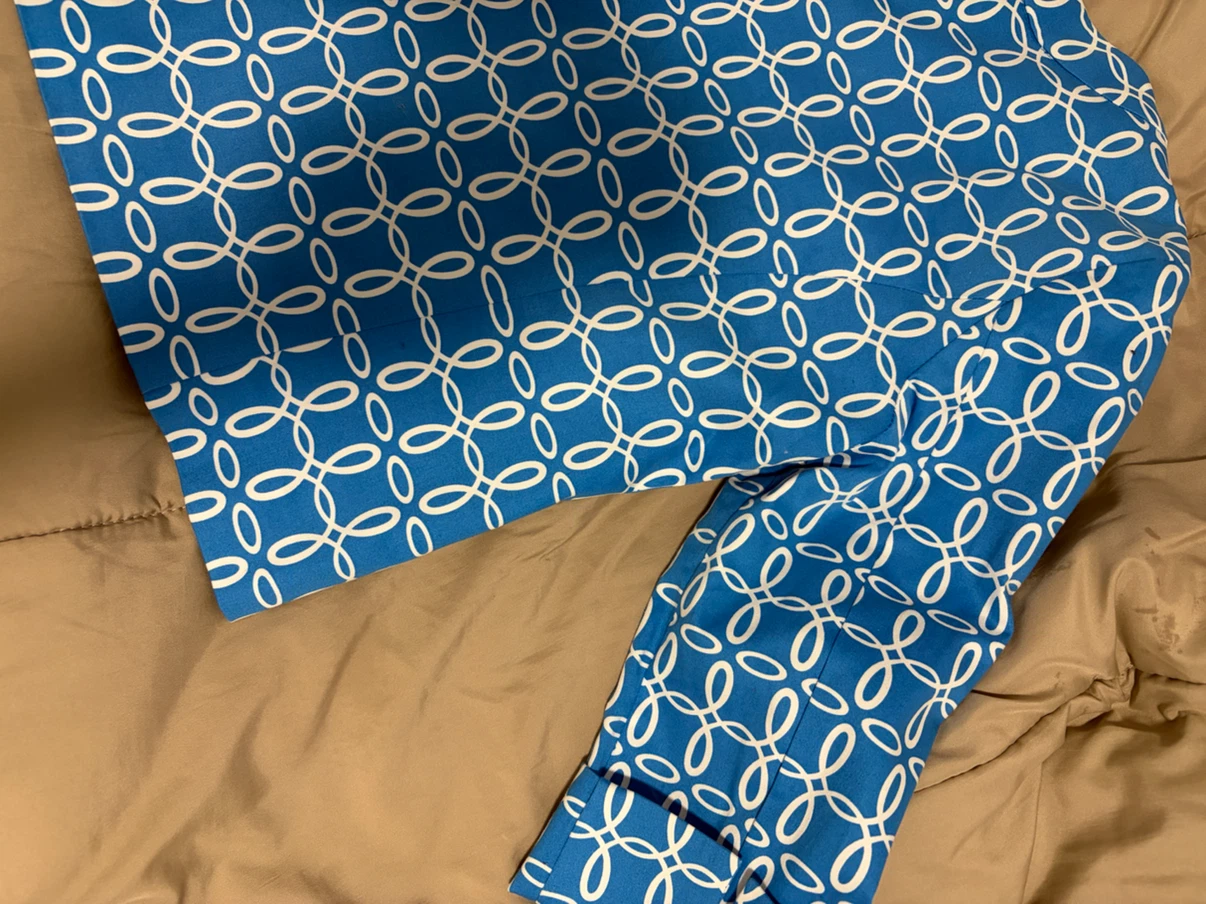 Charter Club Blue Geometric Print Blazer Jacket - photo 4