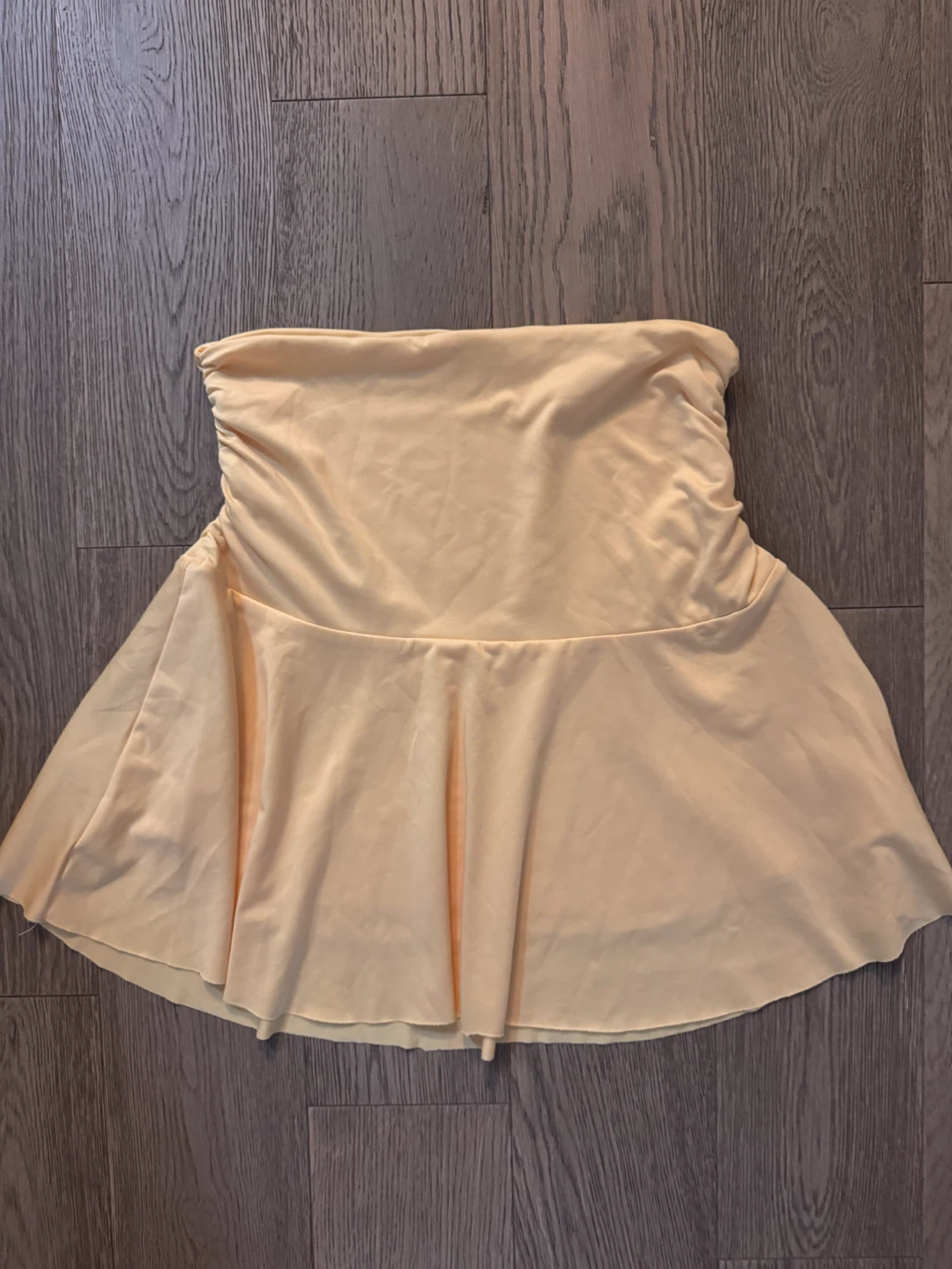 Yellow Ruched Tube Skirt - photo 2