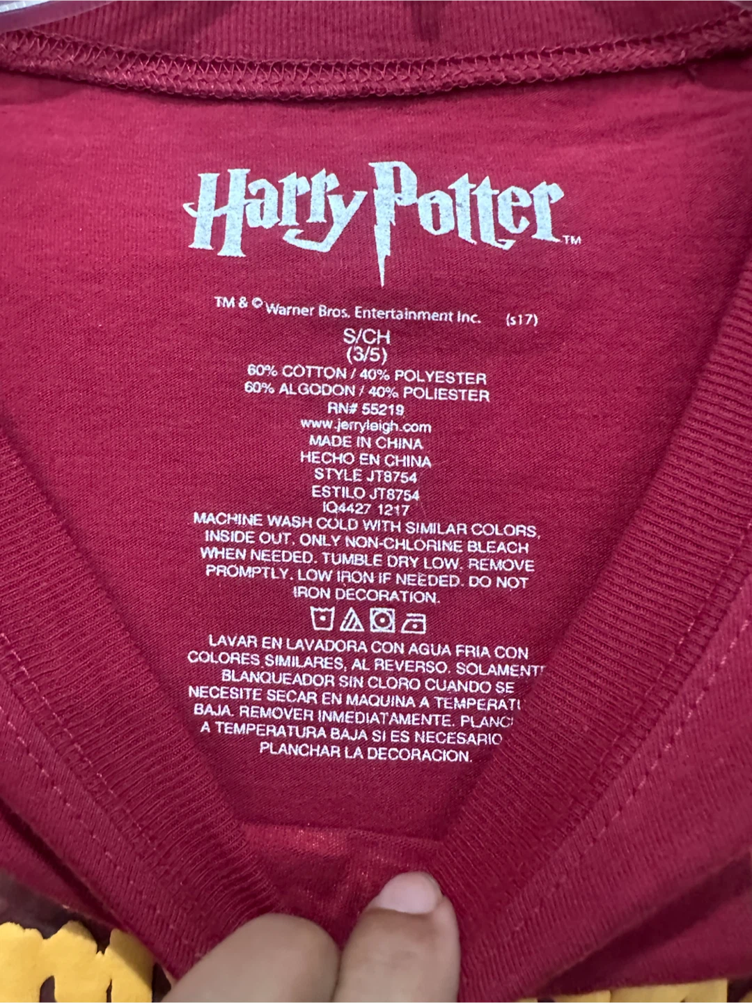 Harry Potter Gryffindor T-Shirt Size S/CH - photo 3