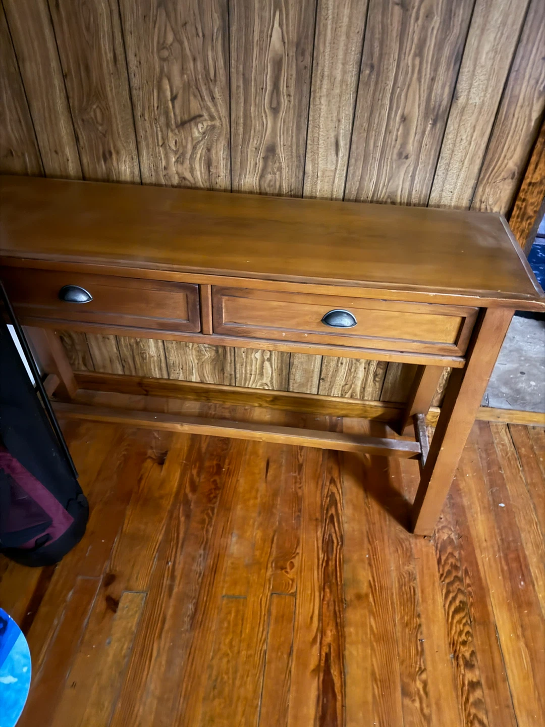 Wooden Console Table with Two Drawers