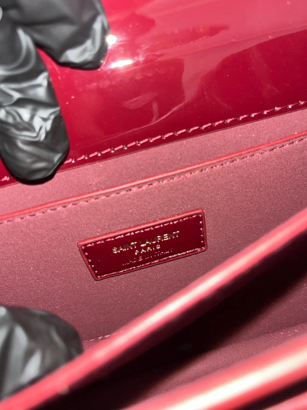 YSL SUNSET red shoulder bag - photo 4