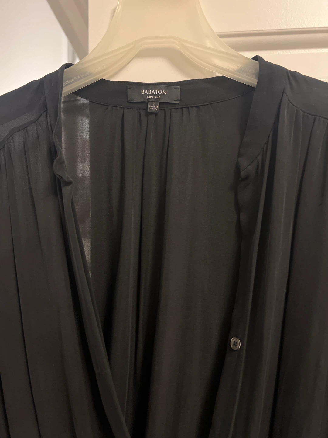 Babaton 100% Silk Mini Dress - Black - photo 2
