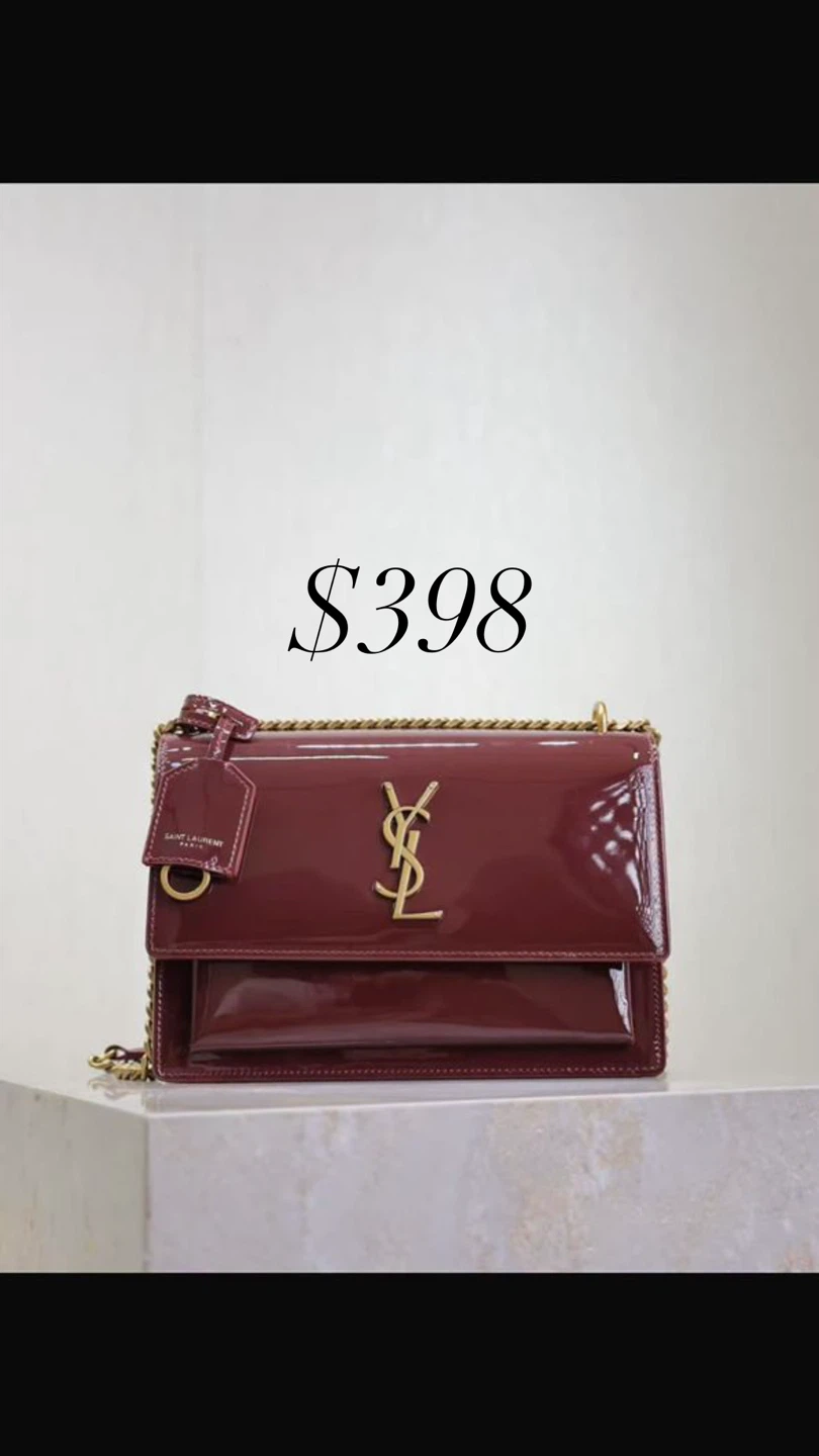 YSL SUNSET red shoulder bag