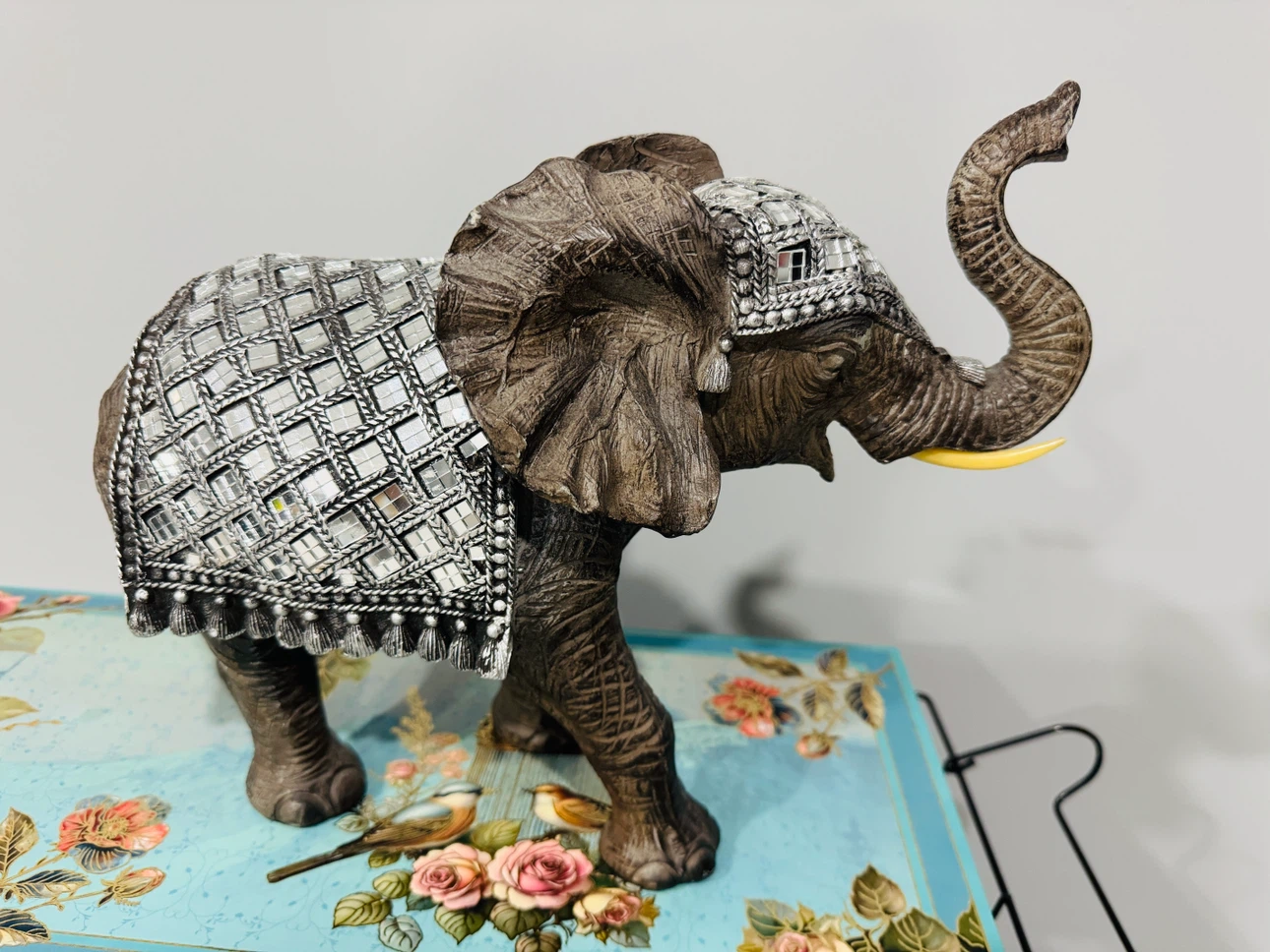 Decorative Elephant Figurine with Embellishments