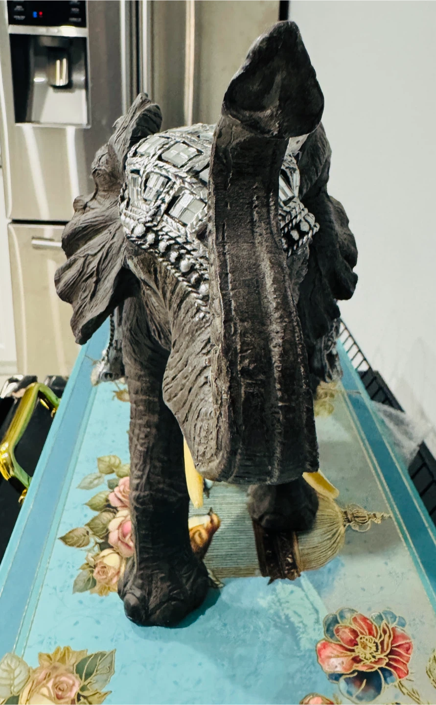 Decorative Elephant Figurine with Embellishments - photo 3
