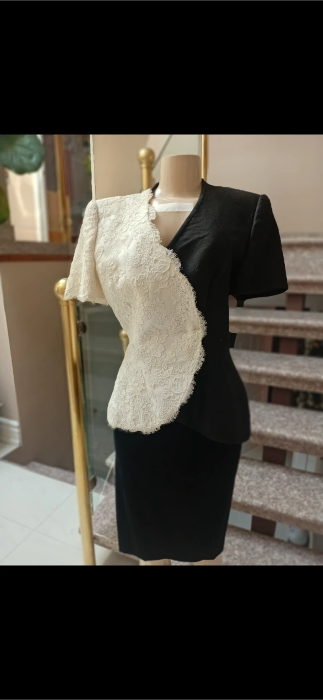 Black and White Lace Dress