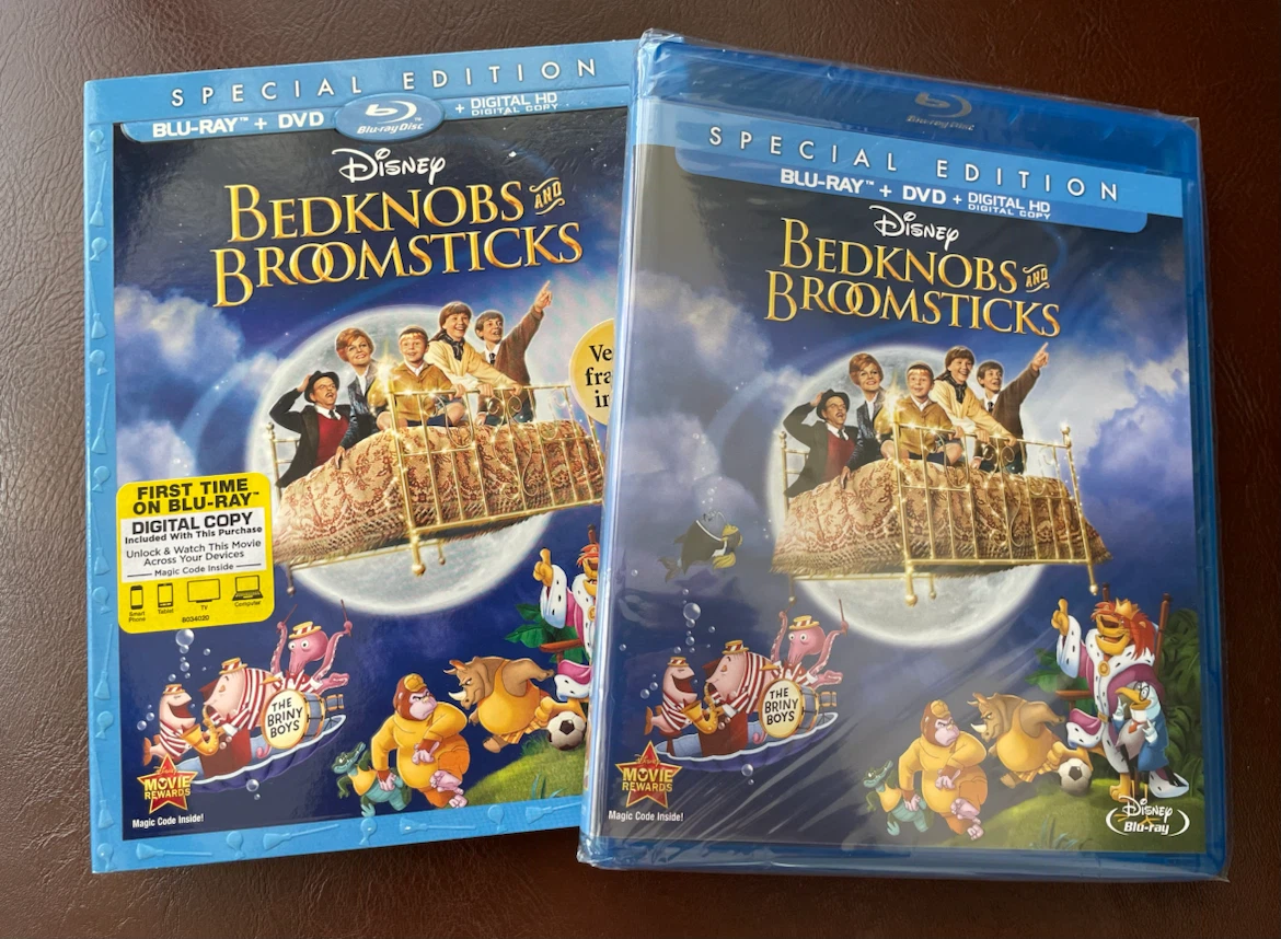 Disney’s Bedknobs & Broomsticks Blu Ray With Slipcover *New