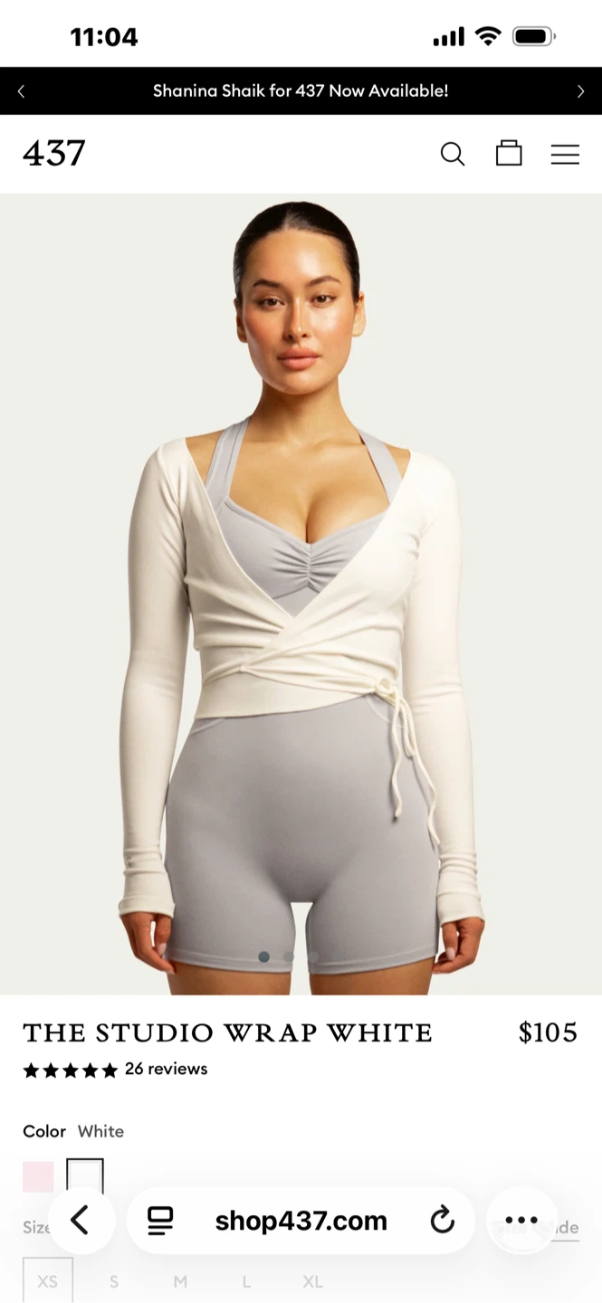 437 The Studio Wrap in White
