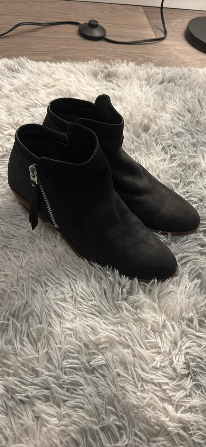 Sam Edelman Black Suede Ankle Boots