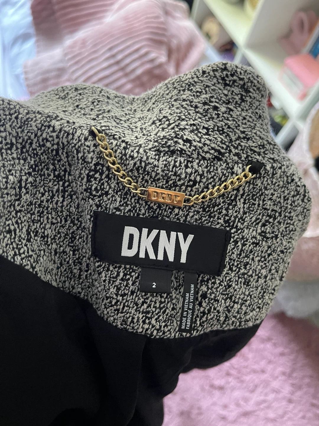 DKNY Women's Tweed Coatigan Size 2 - photo 2