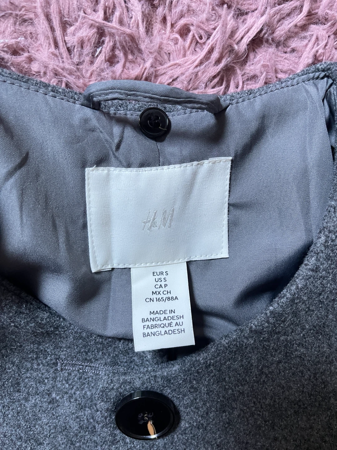 H&M Gray Collarless Button-Up Jacket - photo 2