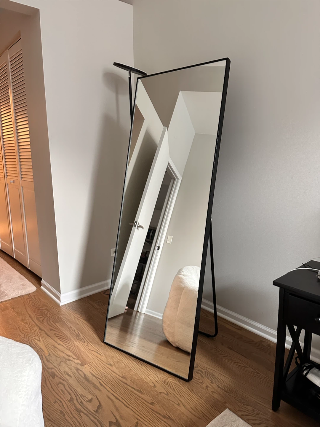 Standing Full Length Mirror - Black Frame - photo 2