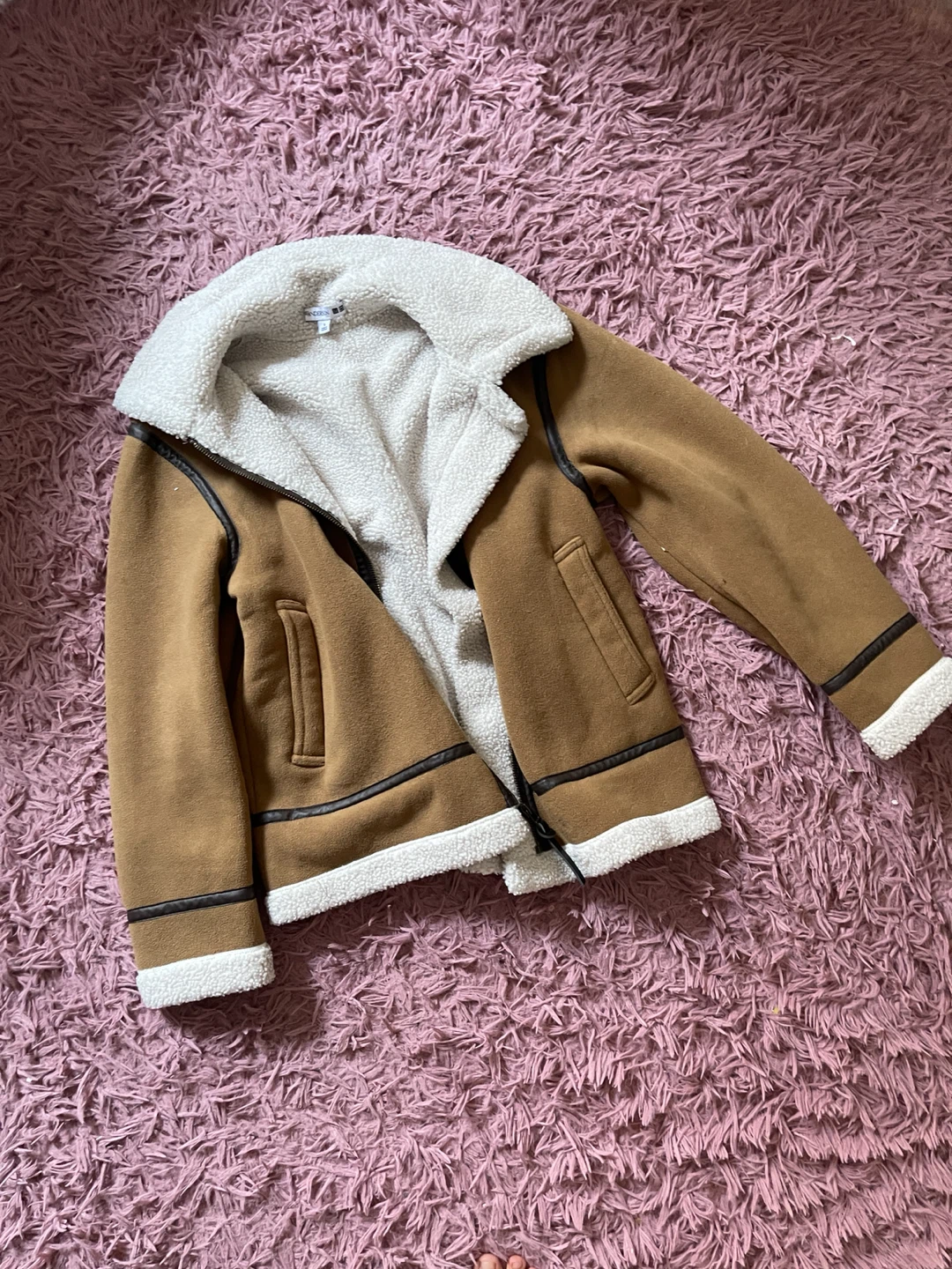 JW Anderson x Uniqlo Brown Sherpa Lined Aviator Jacket