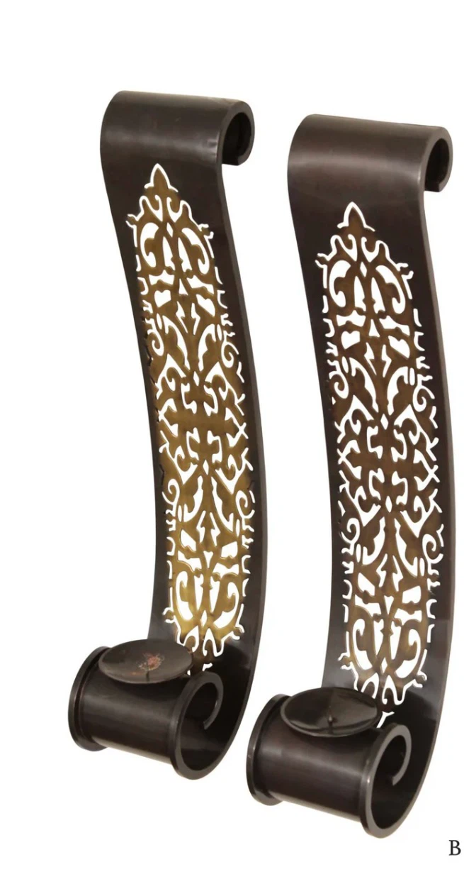 Ornate Wall Sconce Candle Holder (set of 2) - photo 3