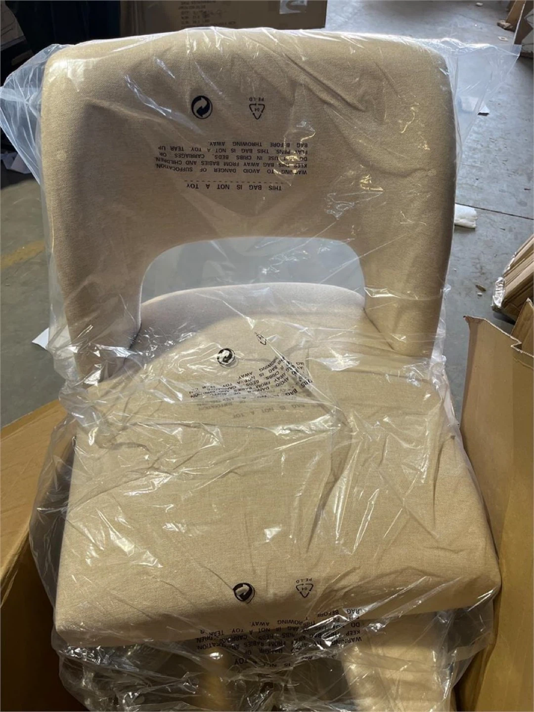 Beige Upholstered Dining Chairs (Set of 2) - photo 3