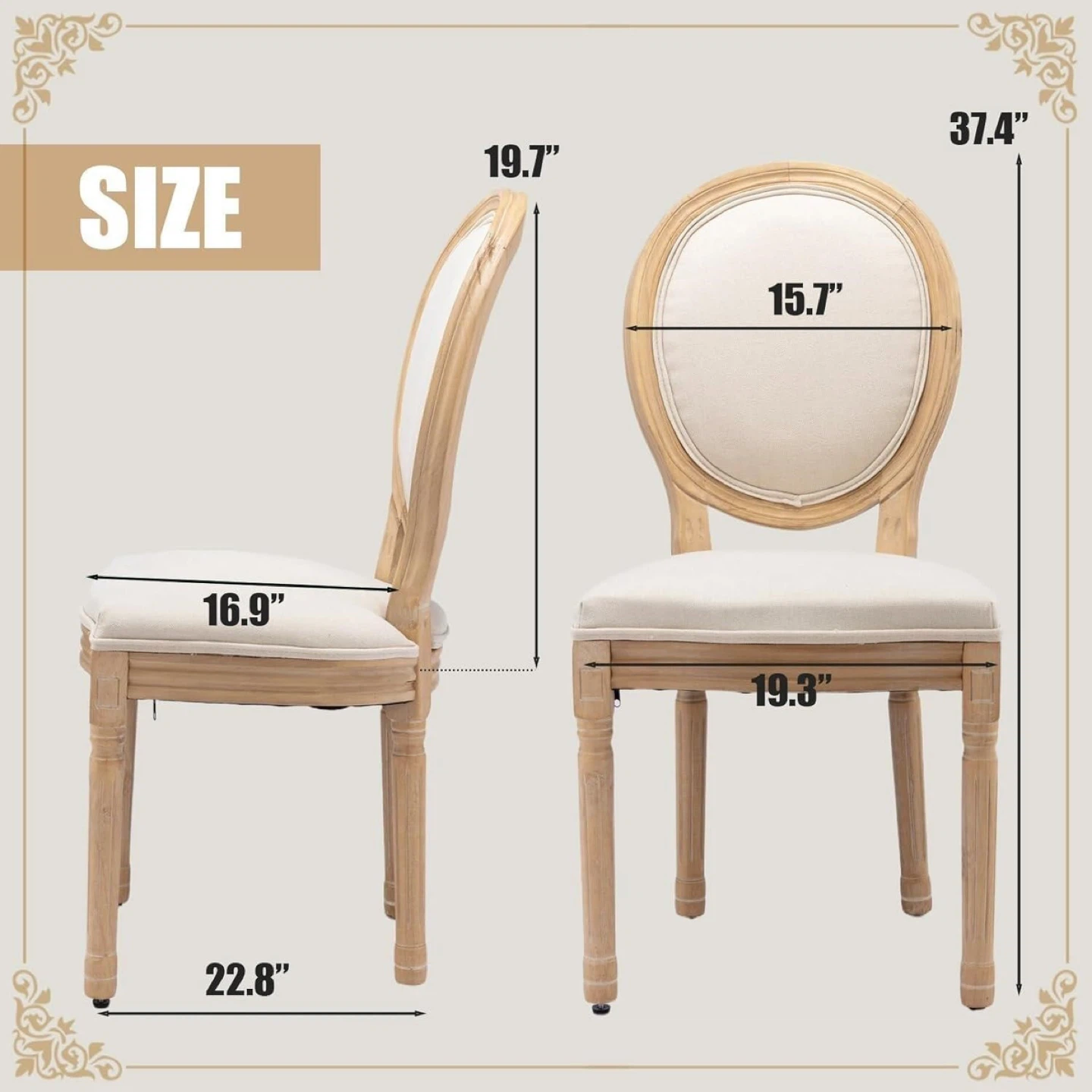 French dining chairs set of 2 - photo 2