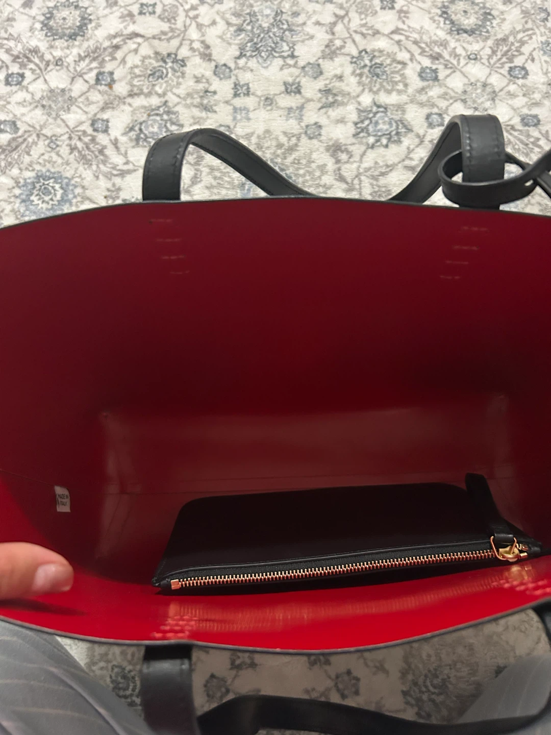 Mansur Gavriel Black Leather Tote Bag with Pouch - photo 3