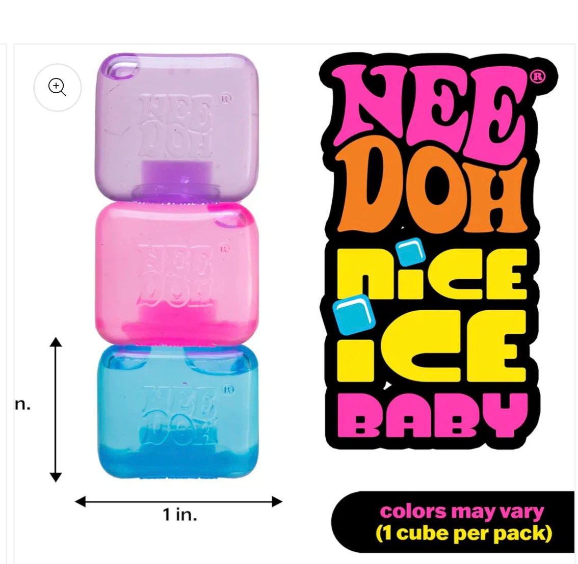 Nee Doh Nice Ice Baby Super Squish Cube Toy - photo 2