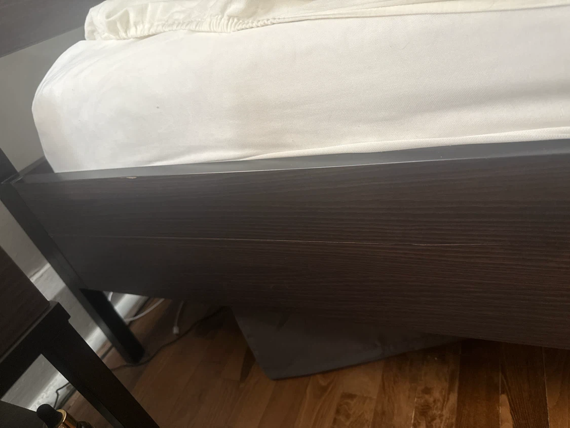 NEED GONE Used IKEA Bed Frame w/ Side Table - photo 2