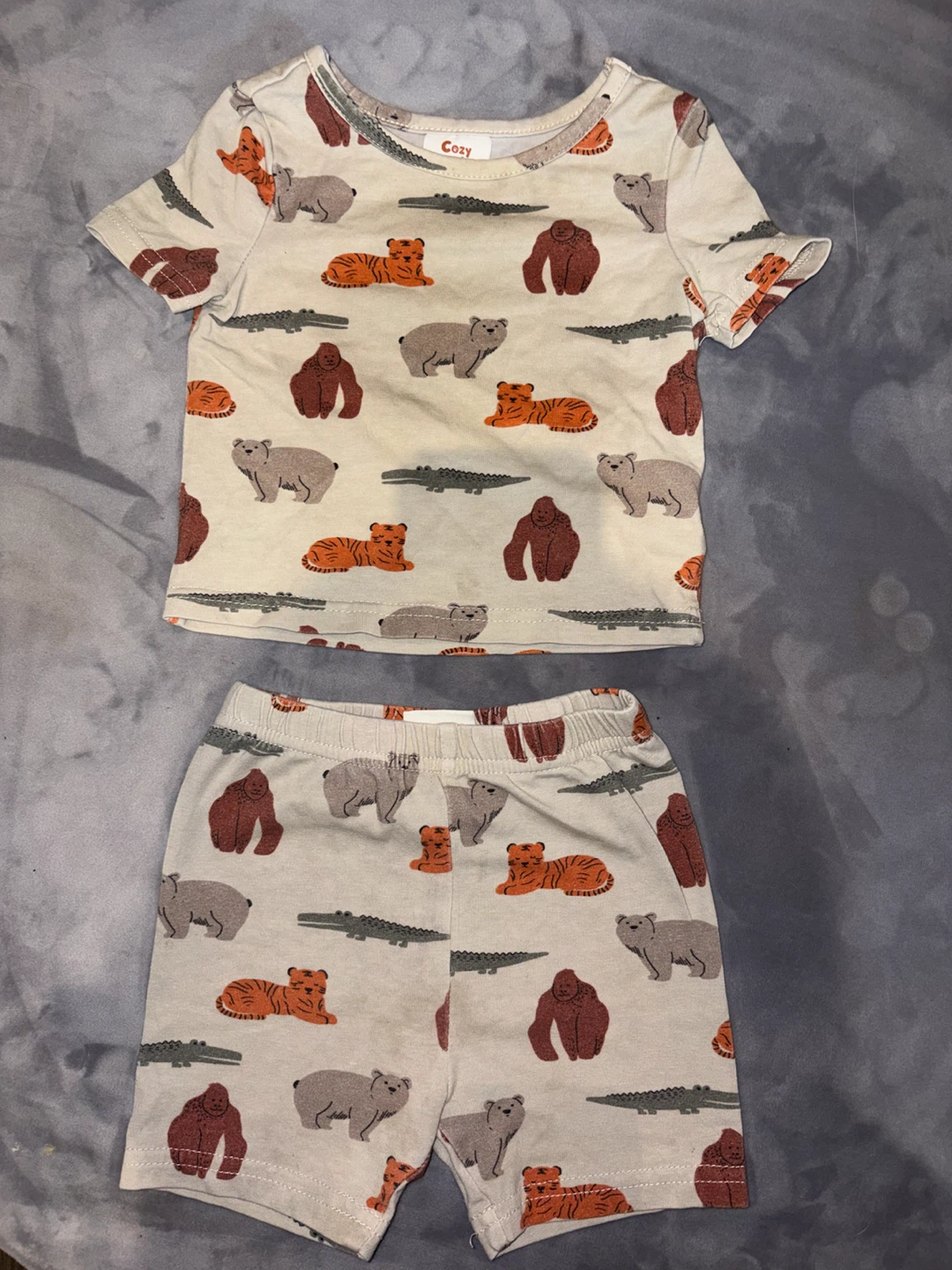 Pyjama court Cozy Cub 9-12 mois animaux