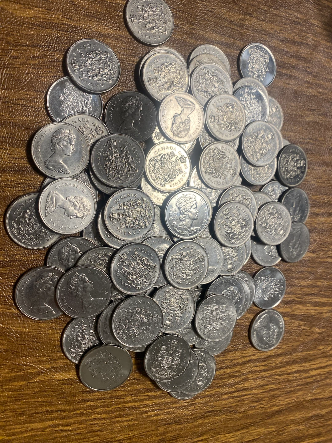 100 Assorted Canadian 50 Cent Coins - photo 2