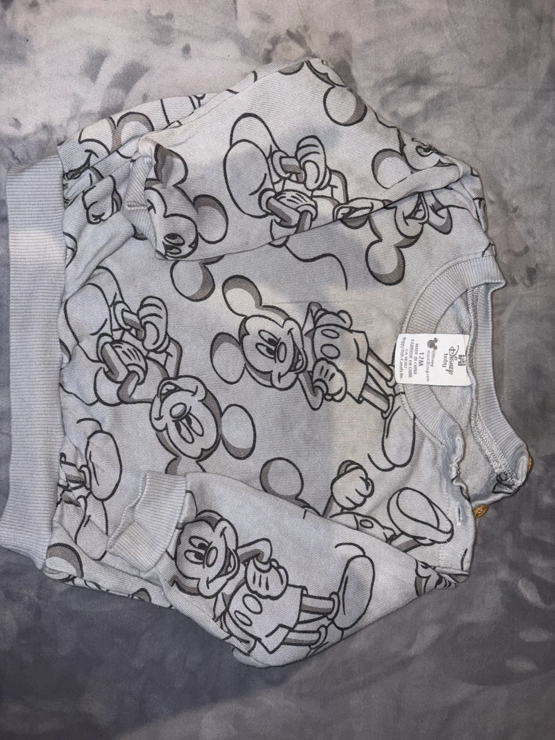 Chandail Disney Baby Mickey Mouse gris 12 mois