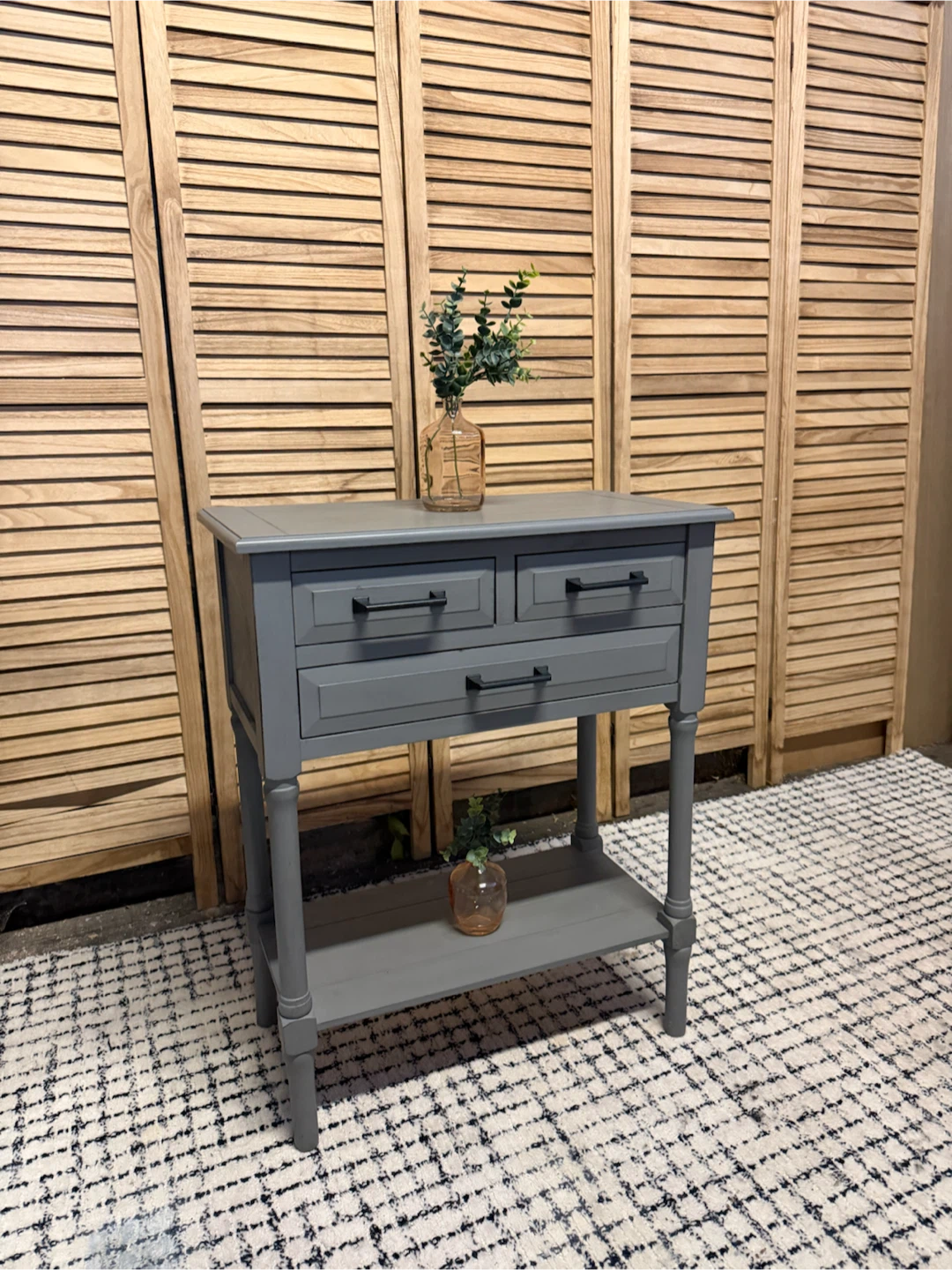 Gray entry way table - photo 2