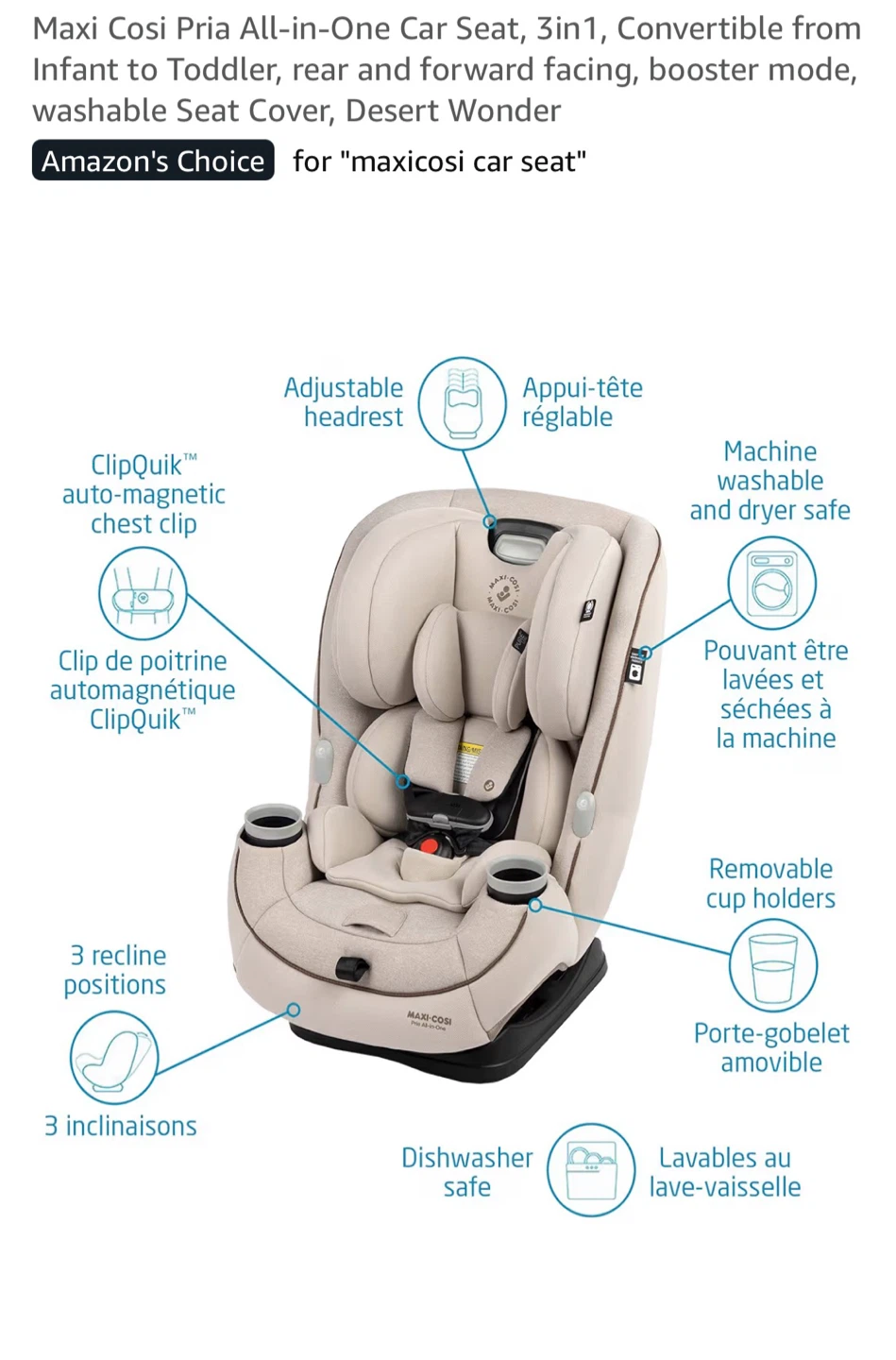 2024 Maxi-Cosi Pria All-in-One Convertible Car Seat - photo 2