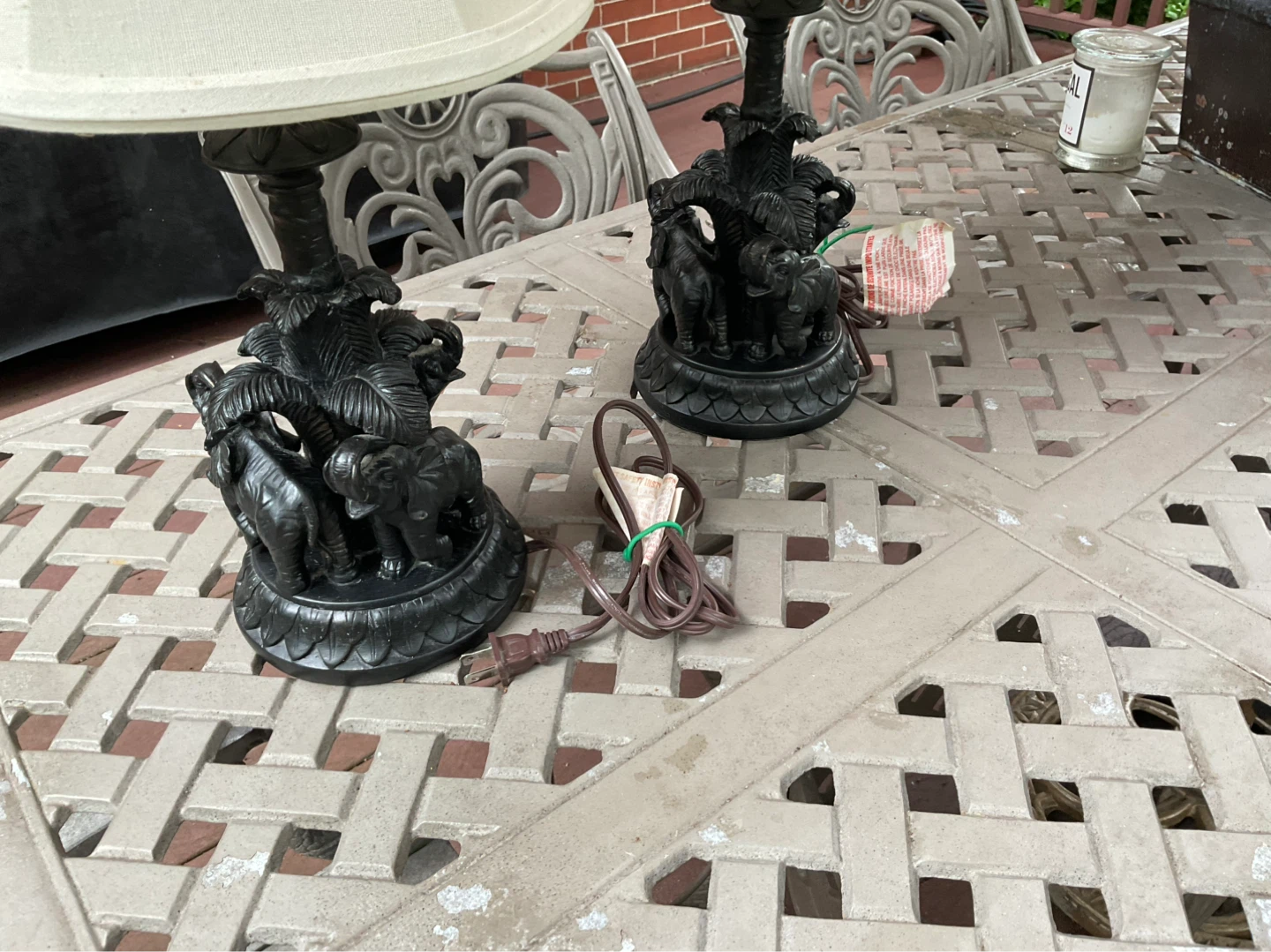 Vintage Elephant and Palm Tree Lamps - photo 3