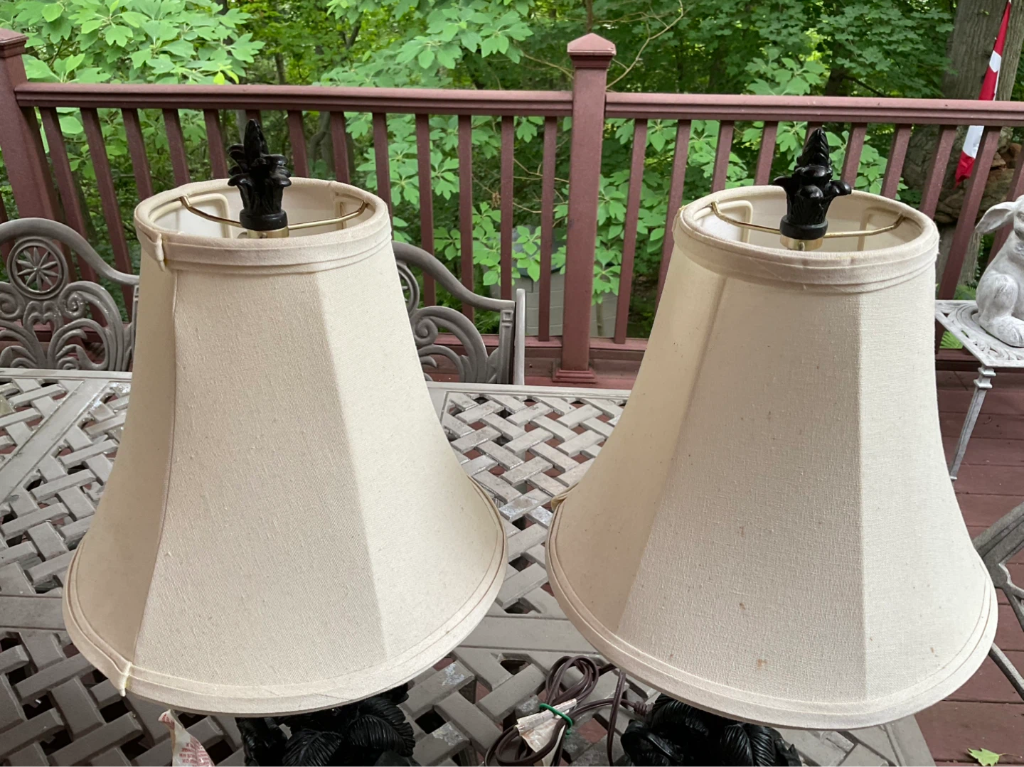 Vintage Elephant and Palm Tree Lamps - photo 2