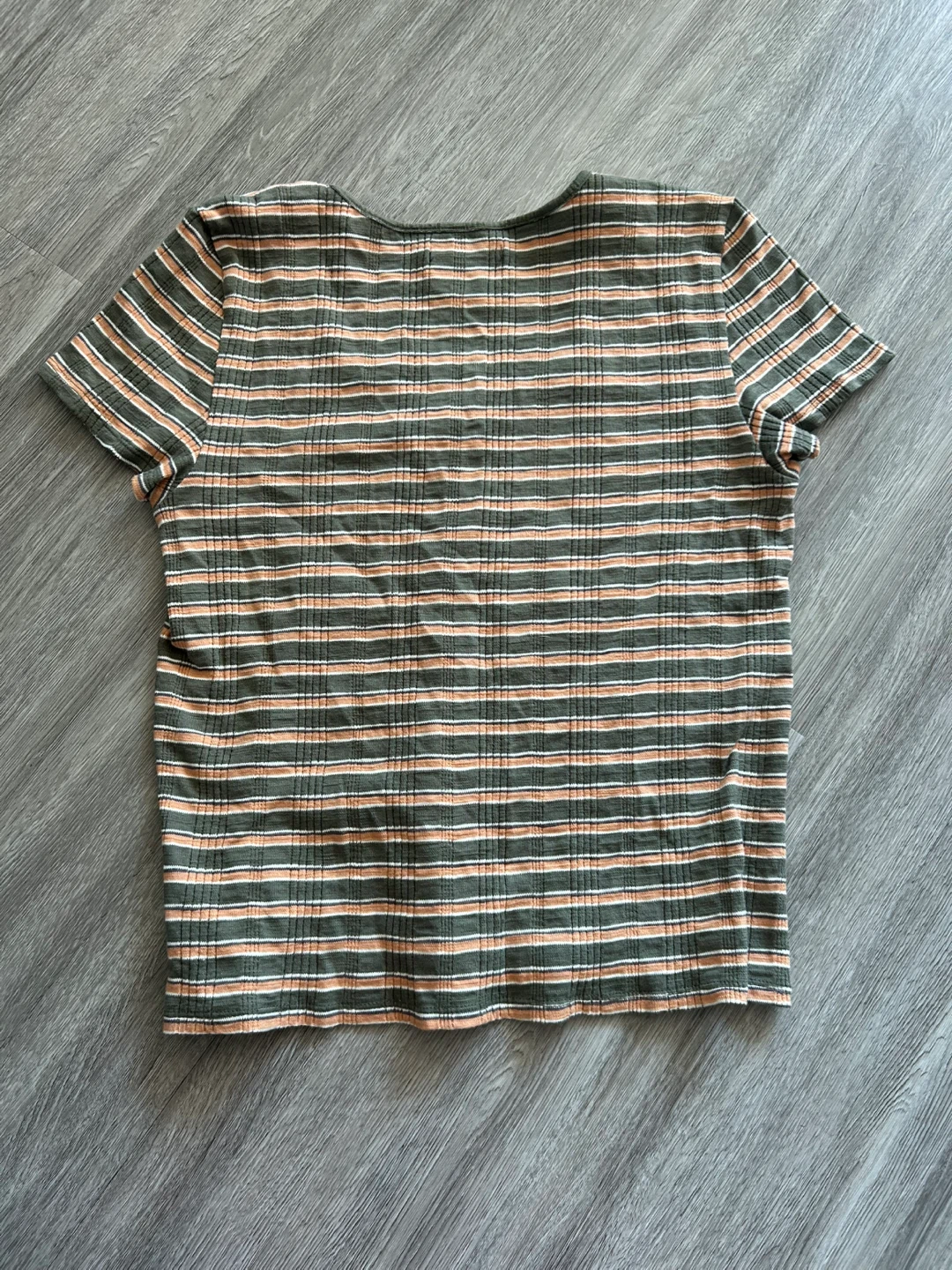 American Eagle Striped Button-Up T-Shirt - photo 2