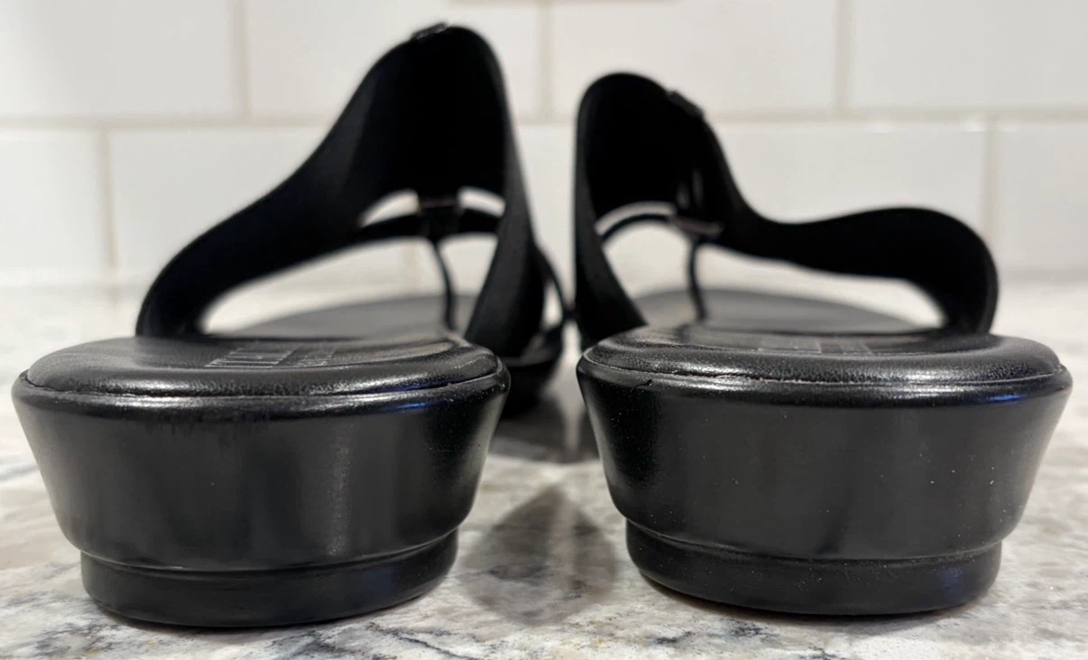 Women’s Italian Shoemakers Curl Black Stretch Comfort Sandals - photo 3