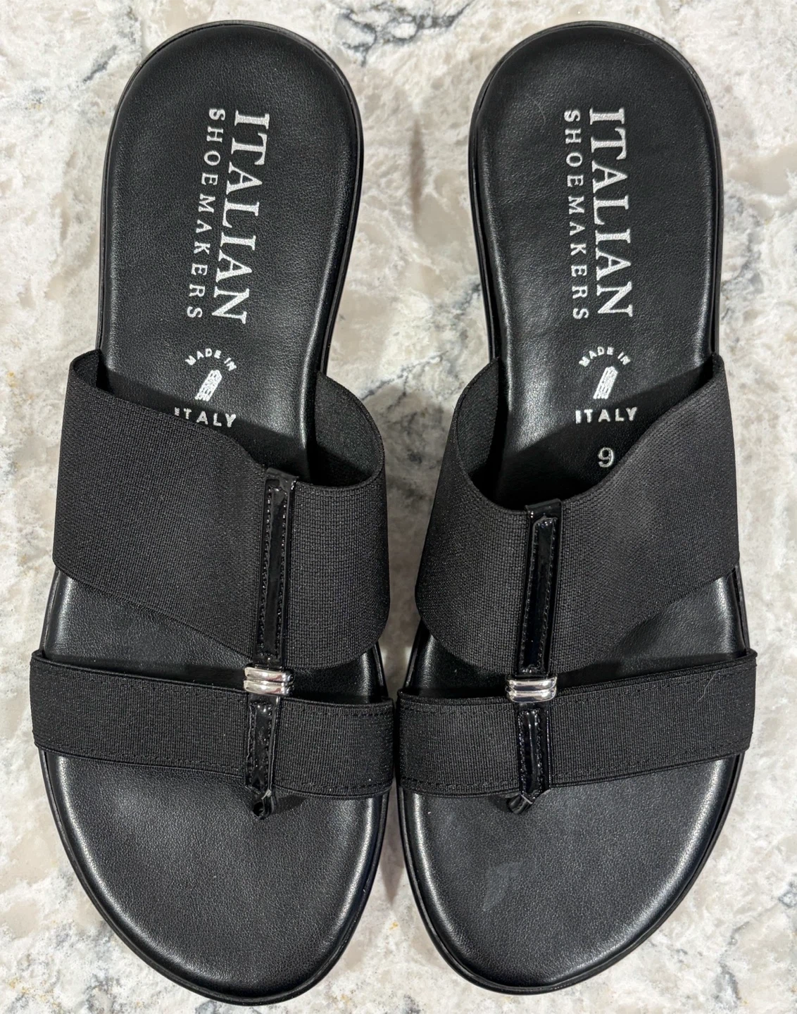 Women’s Italian Shoemakers Curl Black Stretch Comfort Sandals - photo 4