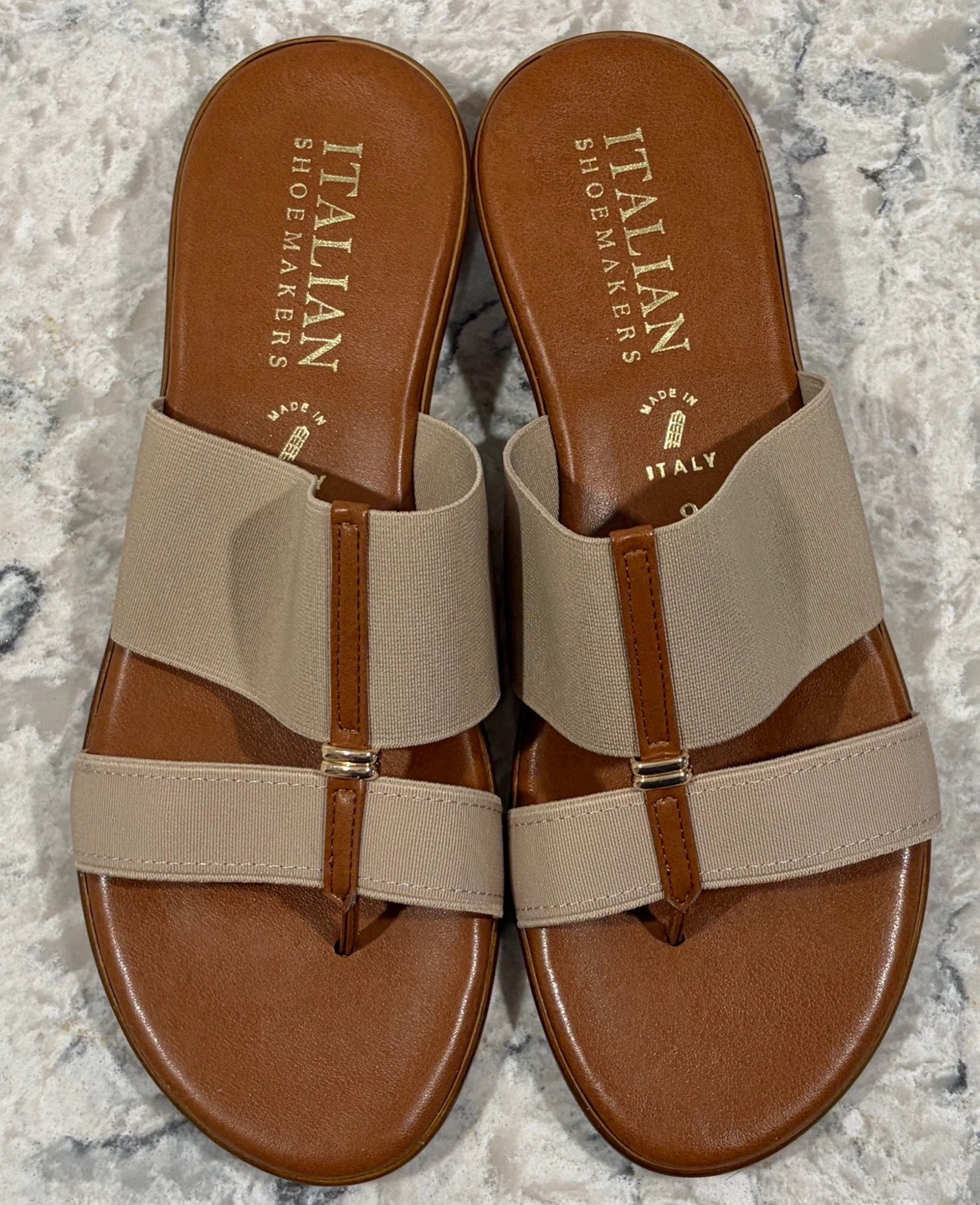 Women’s Italian Shoemakers Curl Taupe Stretch Comfort Sandals - photo 4