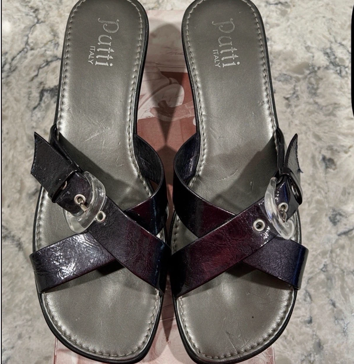 Putti Italy Women’s Navy/Dark Blue Sandal Wedges - photo 4