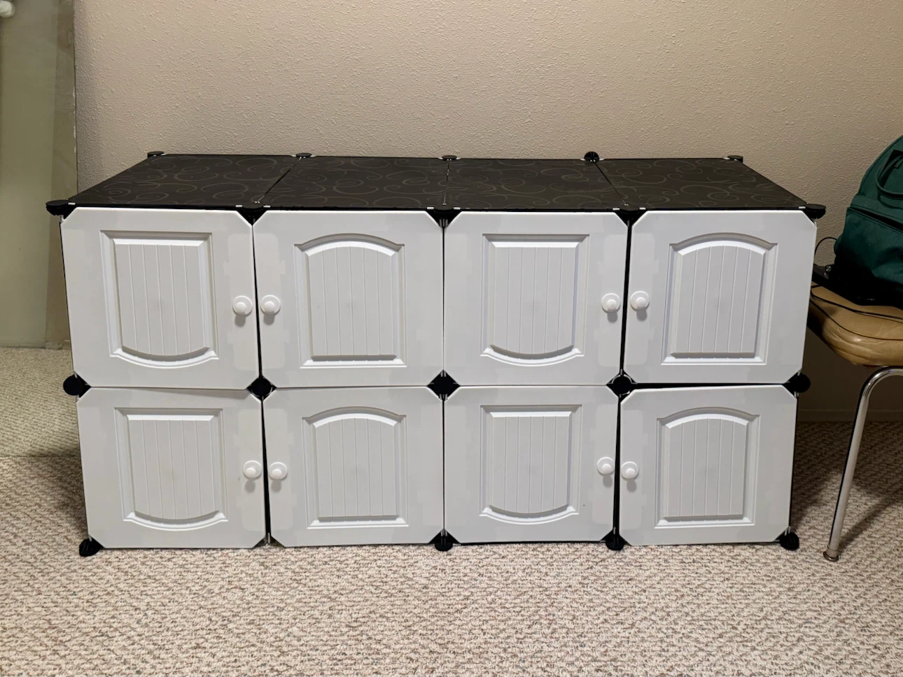 Modular Cube Storage Unit with 8 Doors