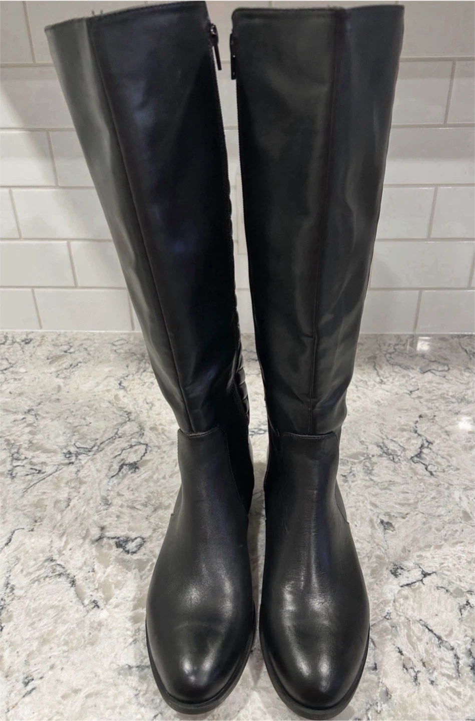Calvin Klein Tall Rise Riding Style Zip Up Women’s Black Boots - photo 3