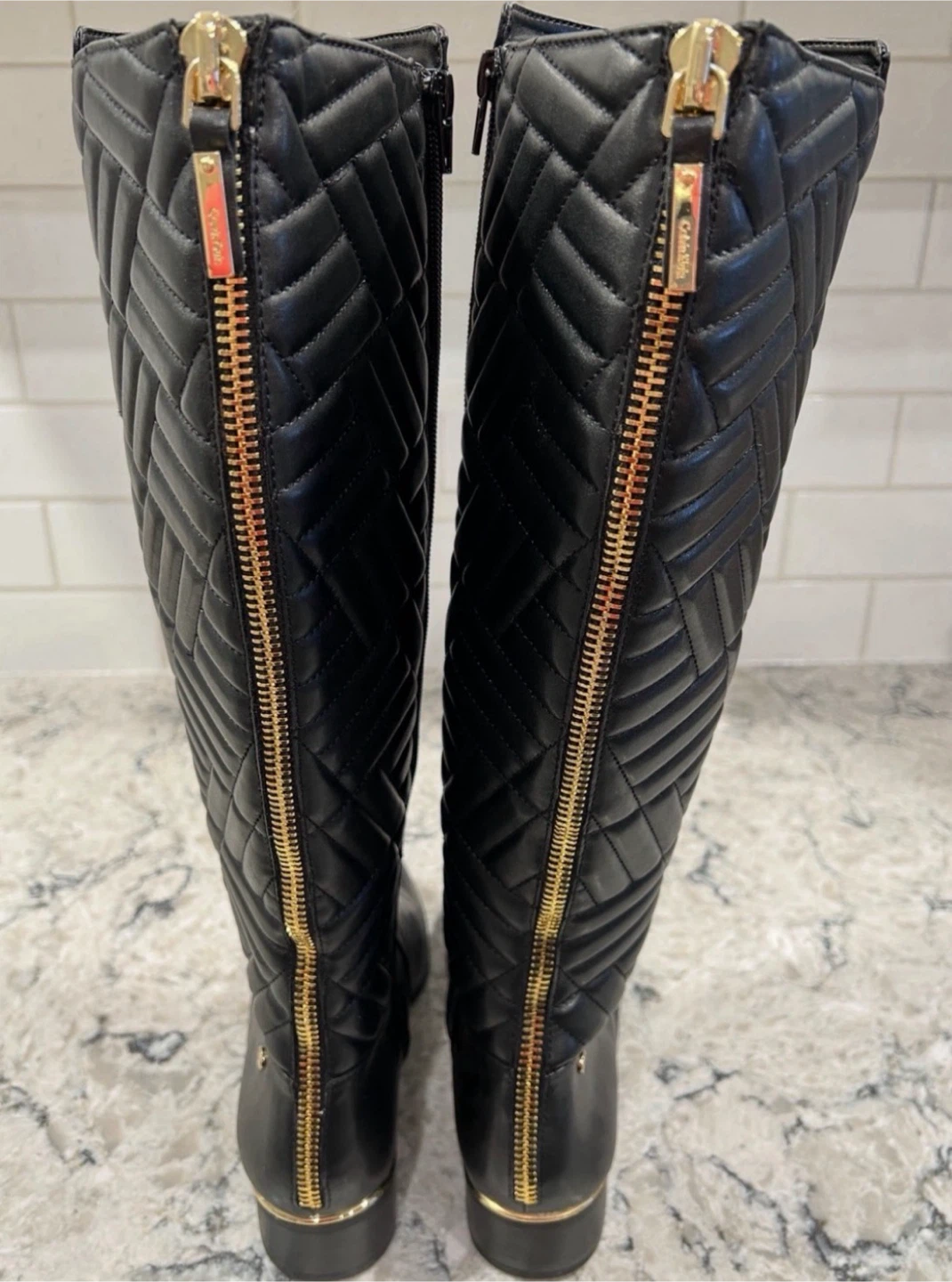Calvin Klein Tall Rise Riding Style Zip Up Women’s Black Boots - photo 5