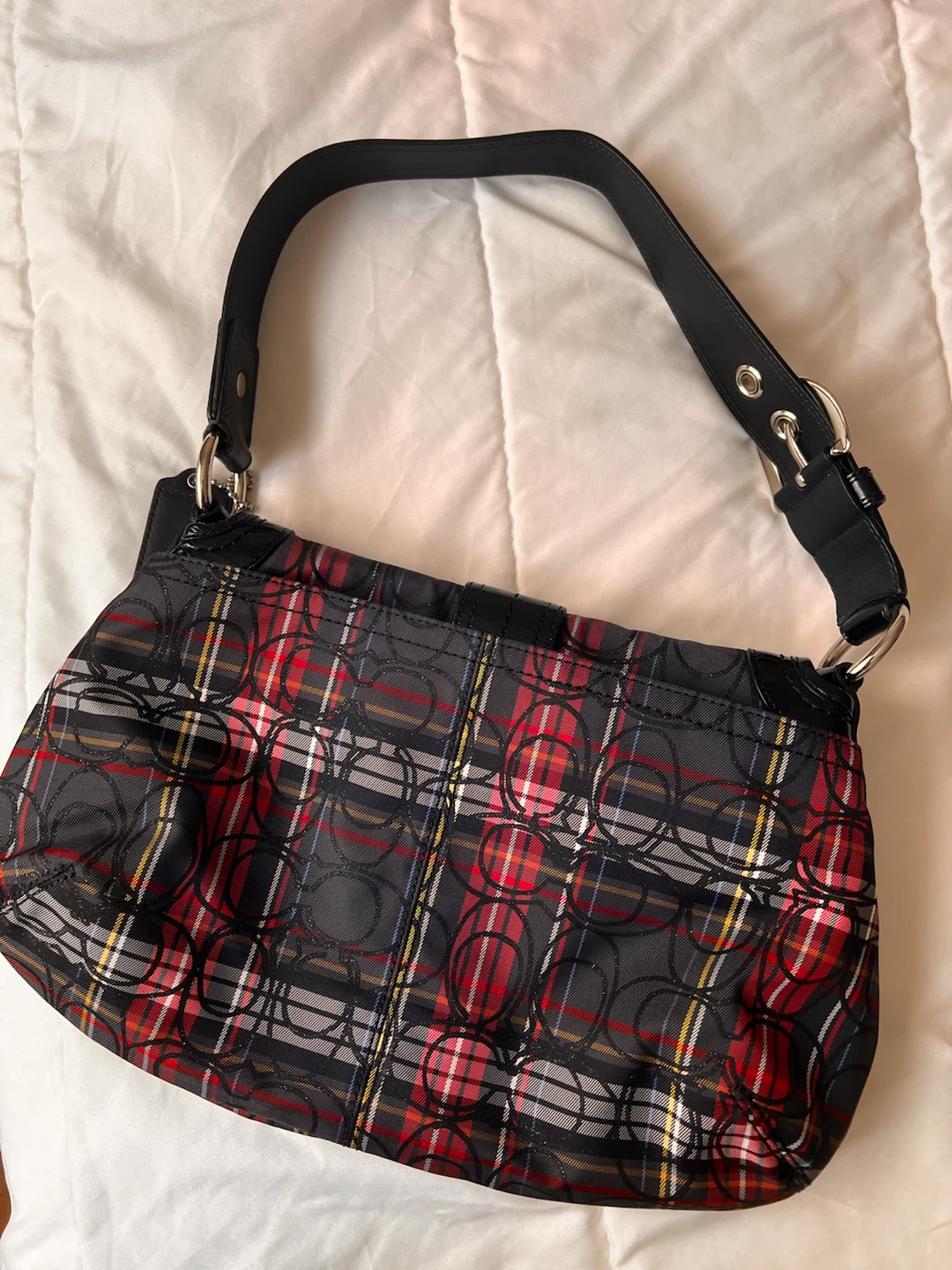 Coach Signature Plaid Shoulder Bag - photo 4