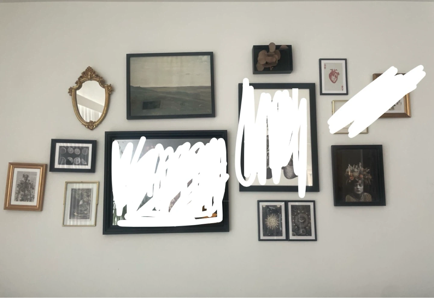 Framed Skeleton and Floral Art Print - photo 2