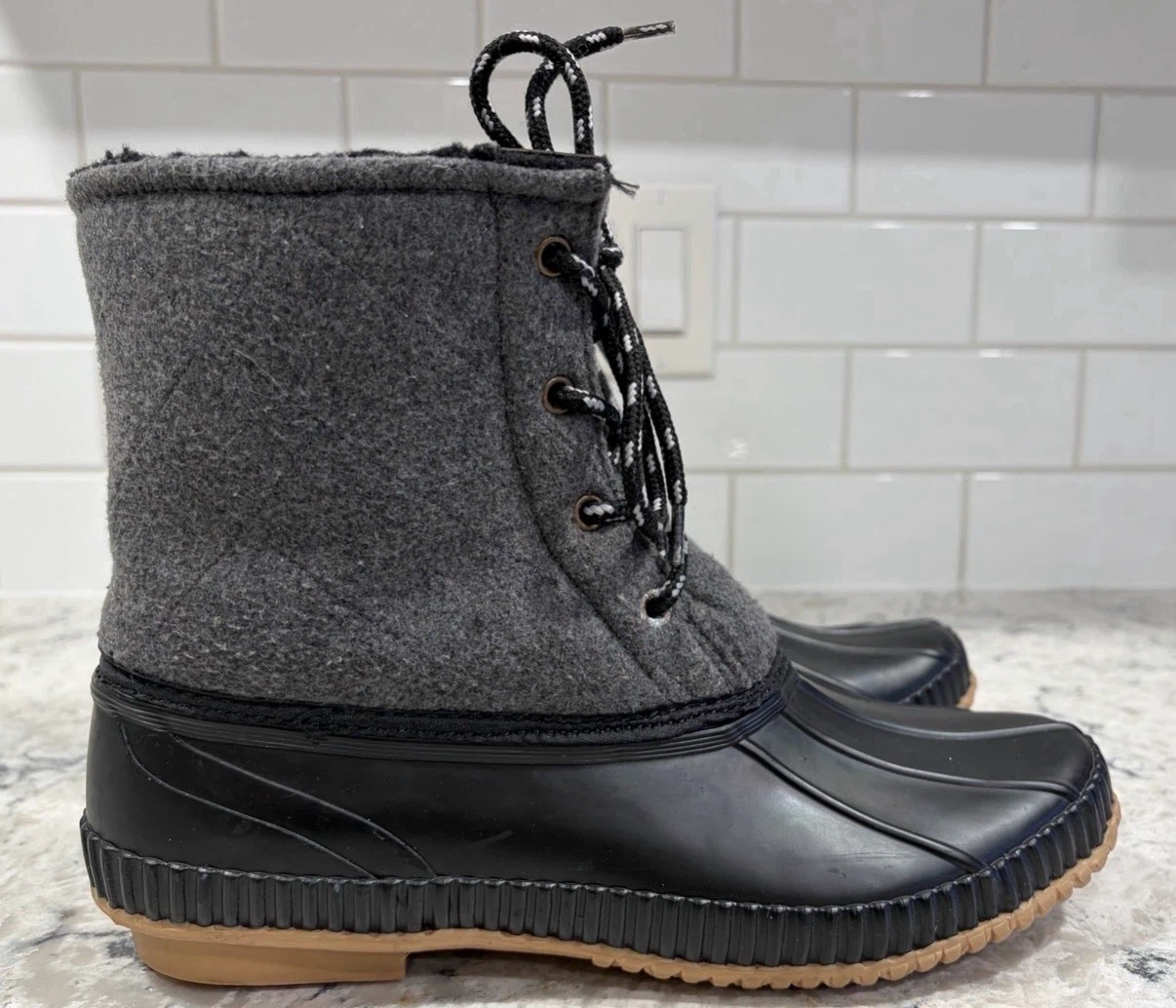 Joe Fresh Women's Duck Boots - Grey/Black