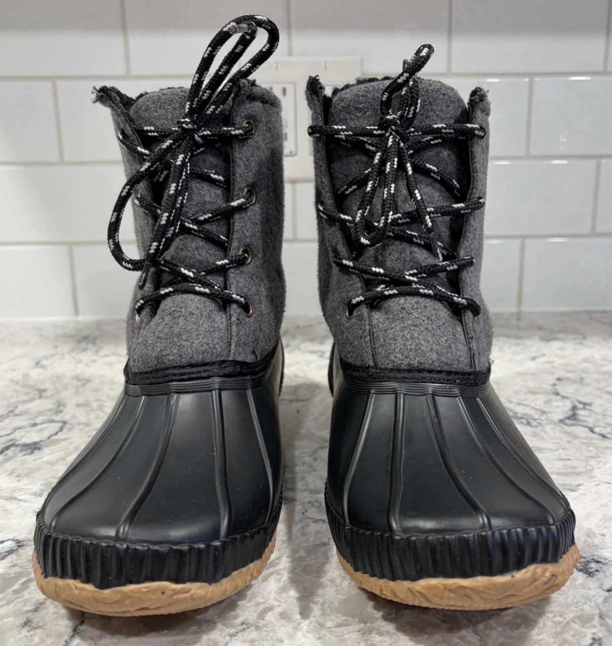 Joe Fresh Women's Duck Boots - Grey/Black - photo 2